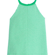 tween girls kelly green and white striped halter tank