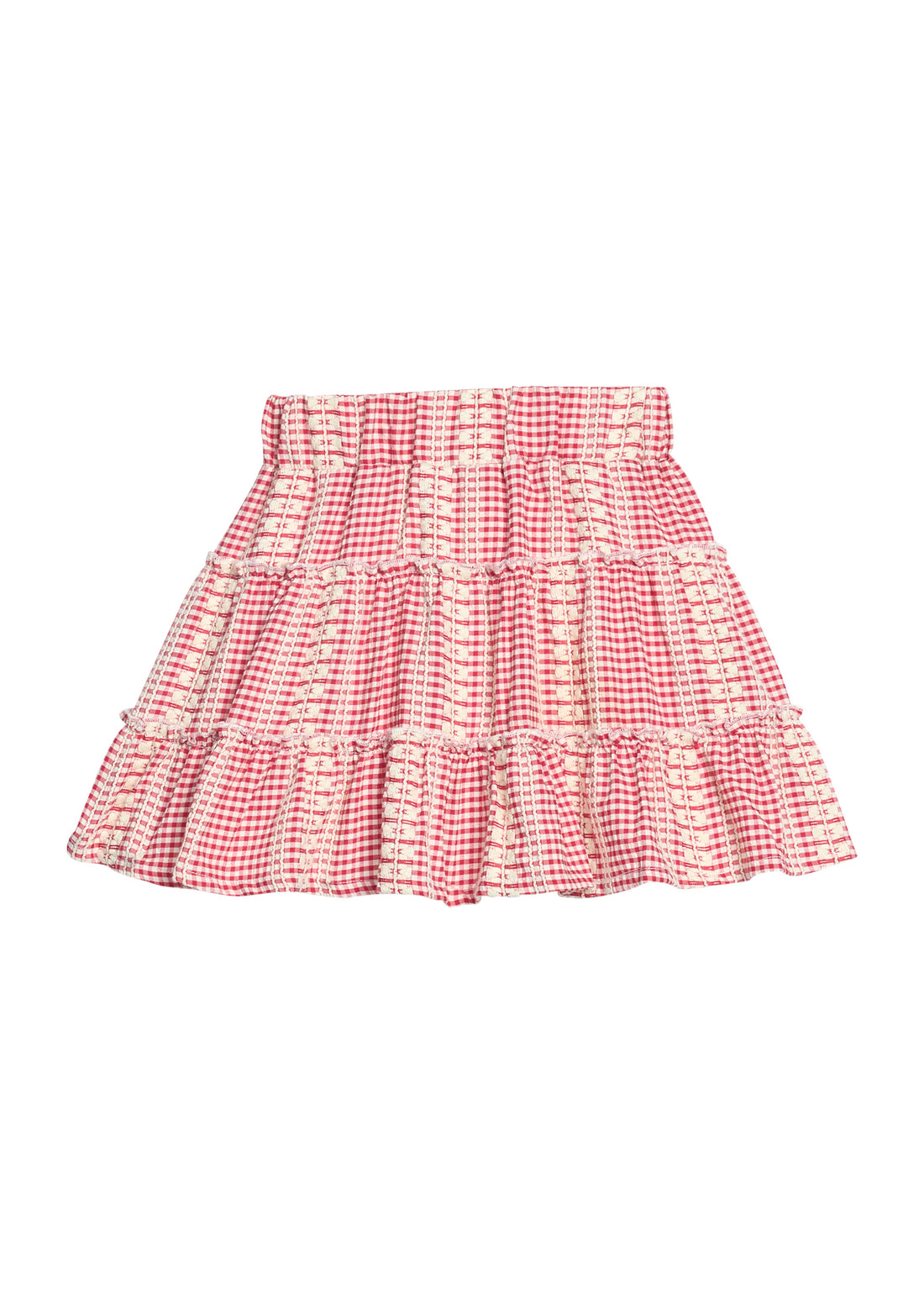 Natalie Skort - Geneva Gingham Crimson