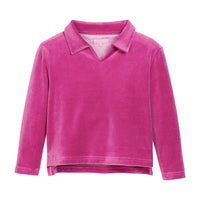 Polo Pullover - Magenta Velour