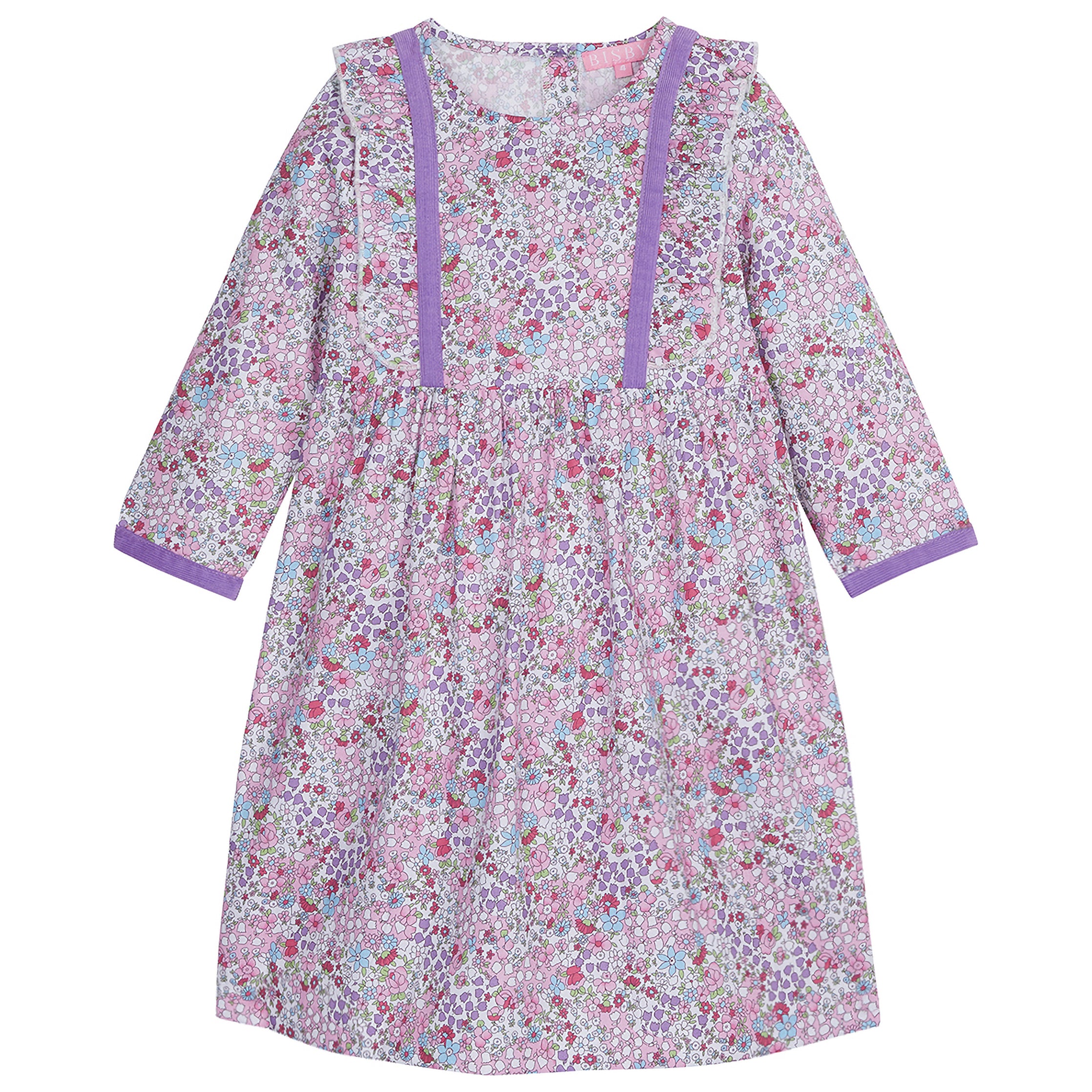 FRILL NECK DRESS WITH HARDWARE PINK PORTO