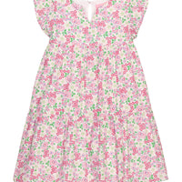 Positano Dress - Pink Bloomsbury Blossoms