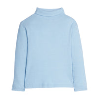 Light blue ribbed sweater on a white background