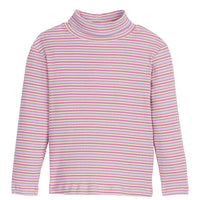 Ribbed Turtleneck - Lilac Stripe