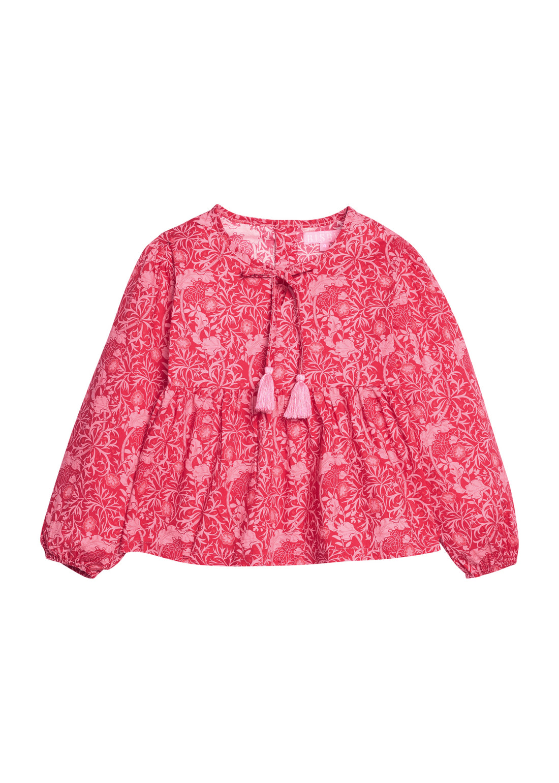 Riviera Top - Cambridge Crimson Floral