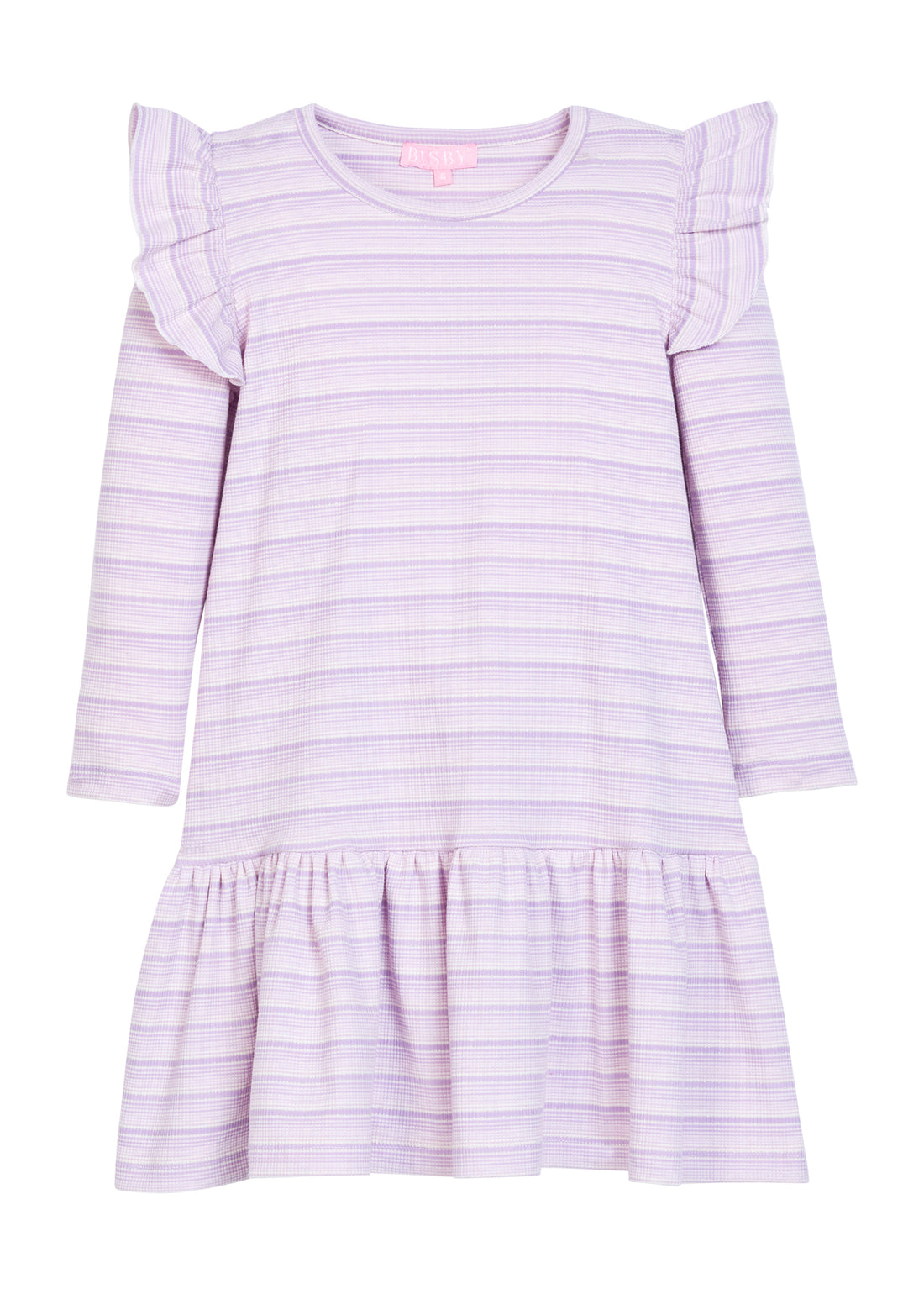Sadie T-Shirt Dress - Lavender Sparkle Stripe