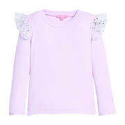 Sadie Tee - Lilac & Silver Sparkle Stars