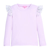 Sadie Tee - Lilac & Silver Sparkle Stars
