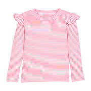 Sadie Tee - Pale Pink Stripe