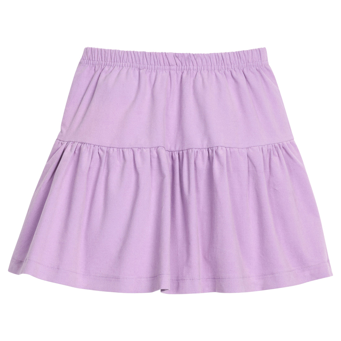 Girls/tween lavendar corduroy skort that features an elastic waistband and built in shorts for a secure but relaxed fit.