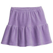 Lilac slightly ribbed Corduroy skort with elastic wasteband--SallySkort BISBY girl/teen