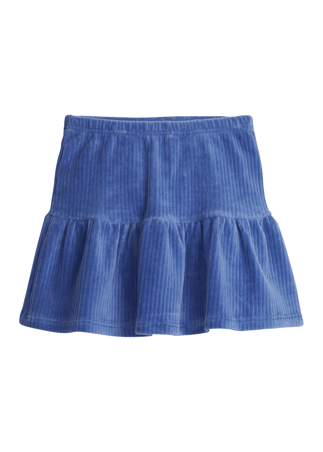 French blue slightly ribbed Corduroy skort with elastic wasteband--SallySkort BISBY girl/teen