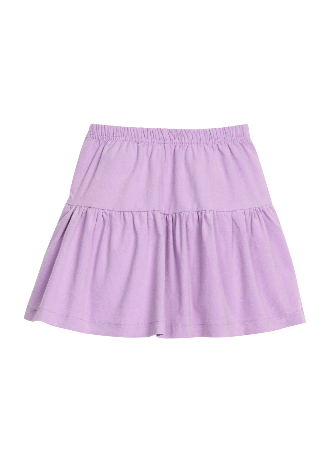 Girls/tween lavendar corduroy skort that features an elastic waistband and built in shorts for a secure but relaxed fit.