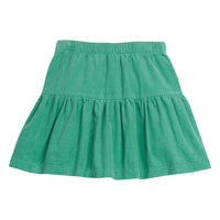 Girls/Tween skort in our Pine Green. Skort has built in shorts, elastic waistband, and is made of a lightweight corduroy fabric for a comfy feel-BISBY