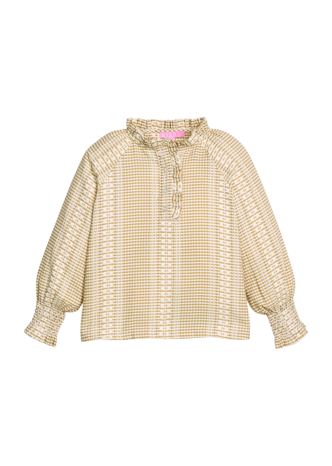 Shannon Top - Geneva Gingham Khaki