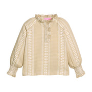 Shannon Top - Geneva Gingham Khaki