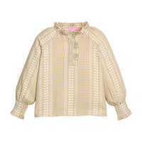 Shannon Top - Geneva Gingham Khaki