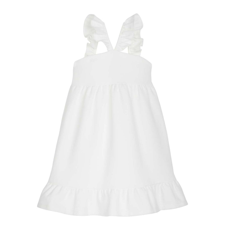 tween girls with pique dress with ruffle sleeves