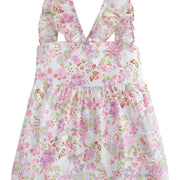 BISBY fun girls soho top in violet floral print with ruffle straps