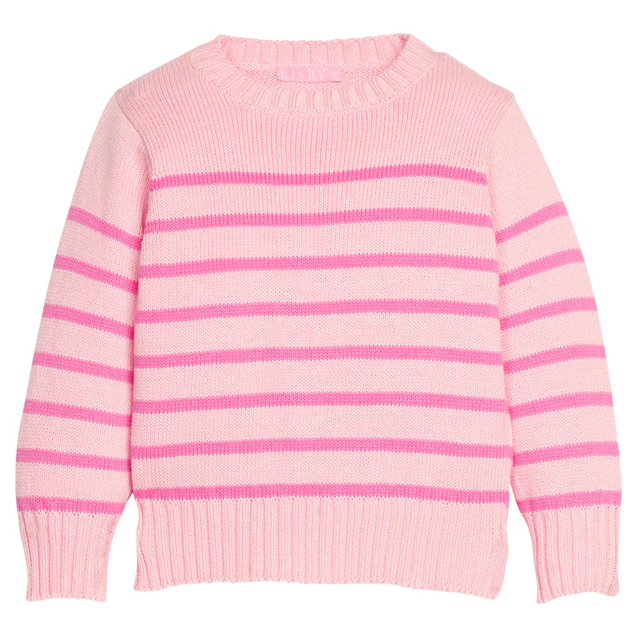 Girls/tween pink/hot pink striped sweater.