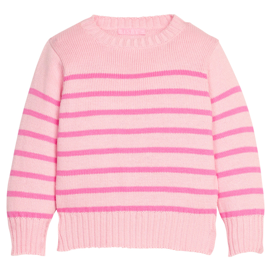 Girls/tween pink/hot pink striped sweater.