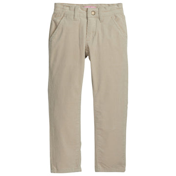 Solid Khaki Corduroy straight leg pant--TwiggyCords BISBY girl/teens