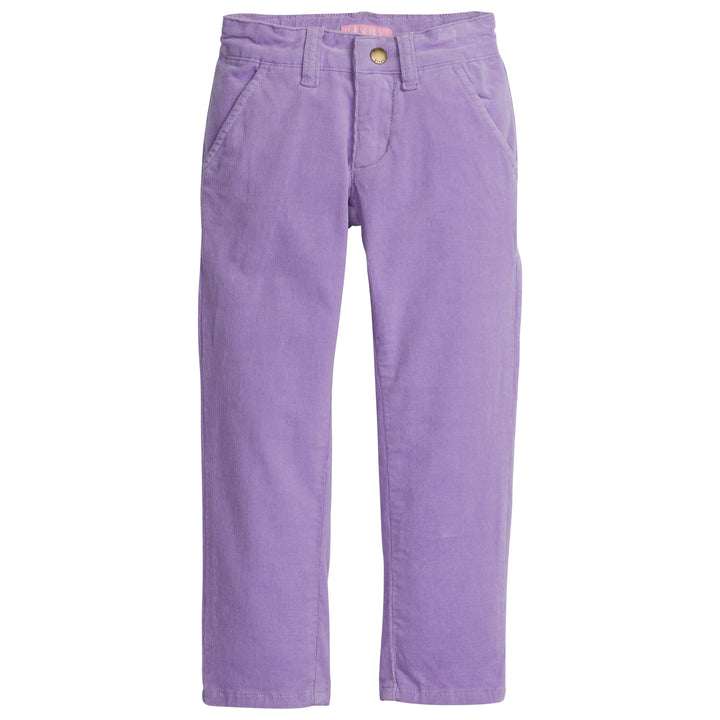 Solid Lilac corduroy straight leg pant--TwiggyCords BISBY girl/teen