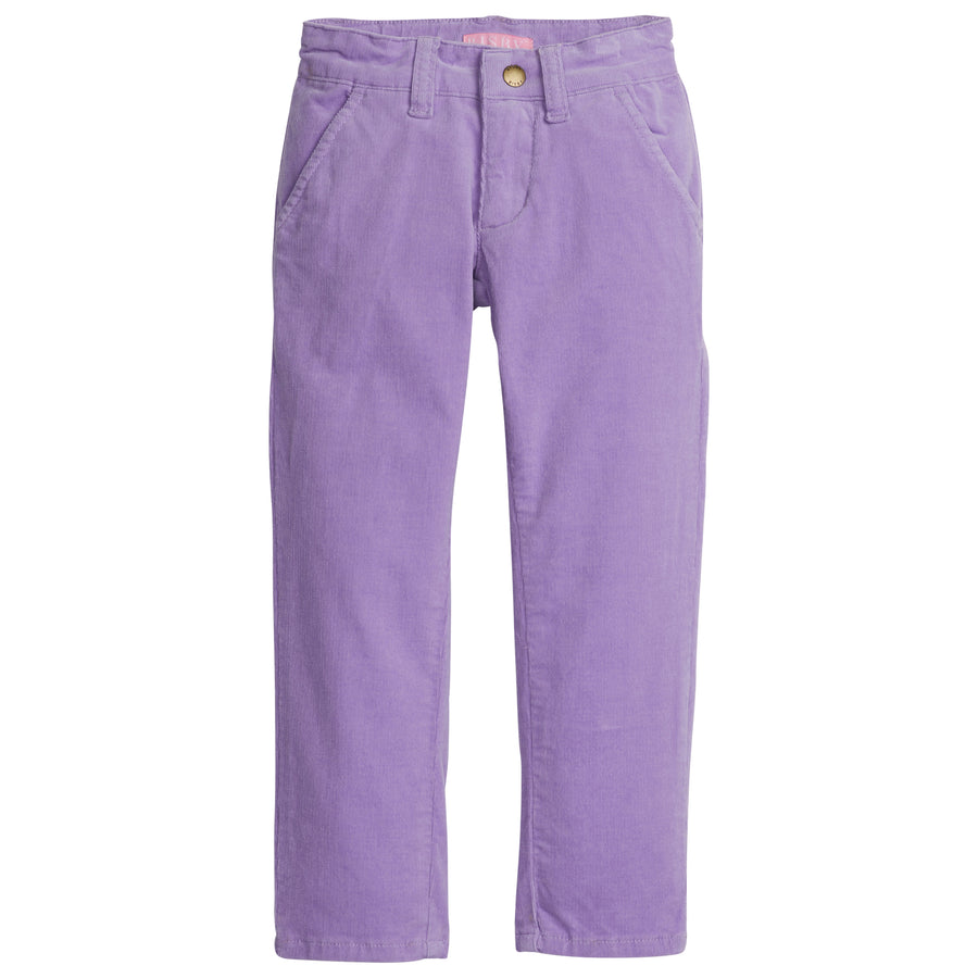 Solid Lilac corduroy straight leg pant--TwiggyCords BISBY girl/teen