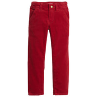 Solid red corduroy straight leg pant--TwiggyCordsBISBY girls/teens
