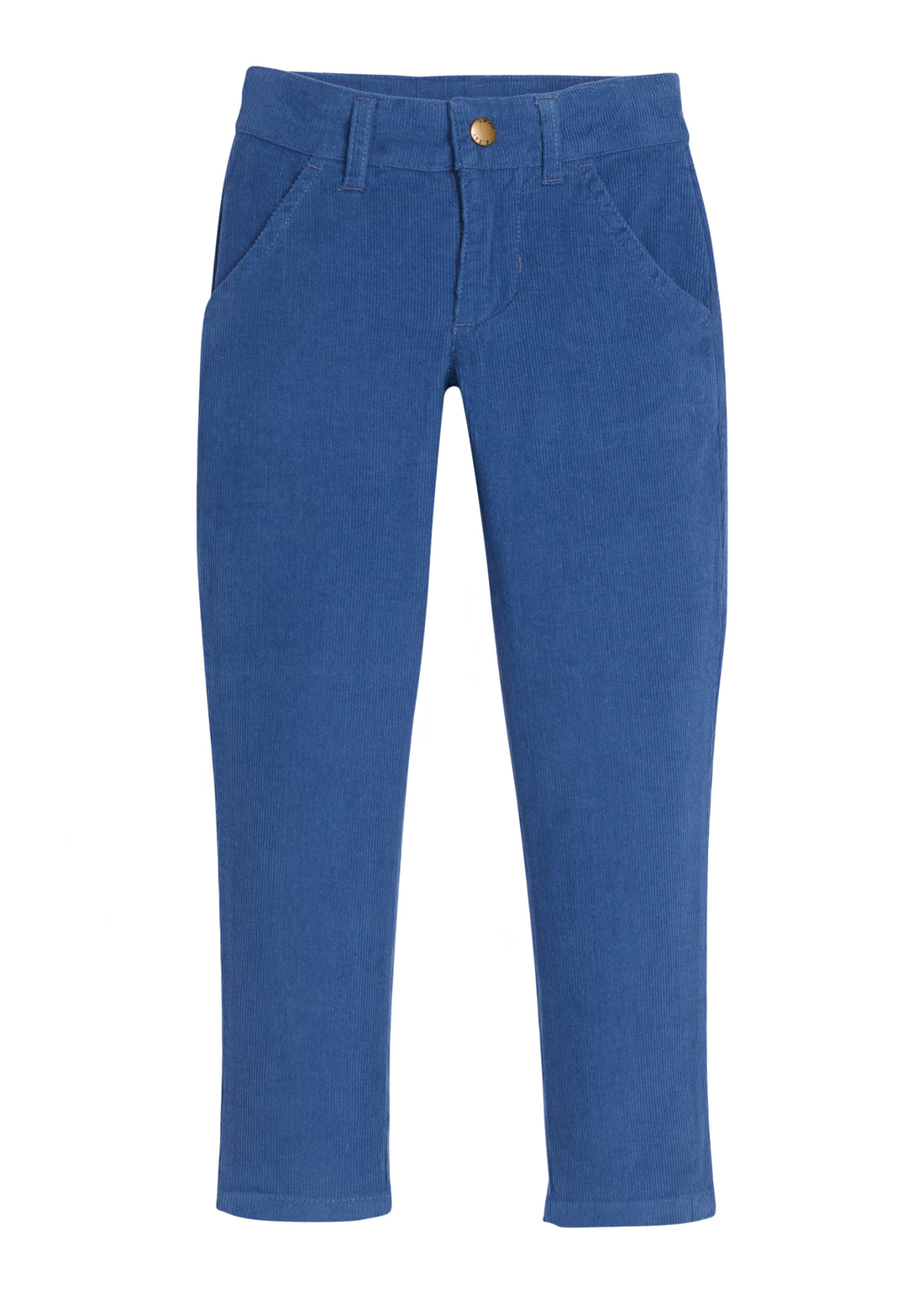 Girls/Tween pants in our Breton Blue color. Pants are made of a lightweight corduroy material for a stretchy and comfy fit-BISBY