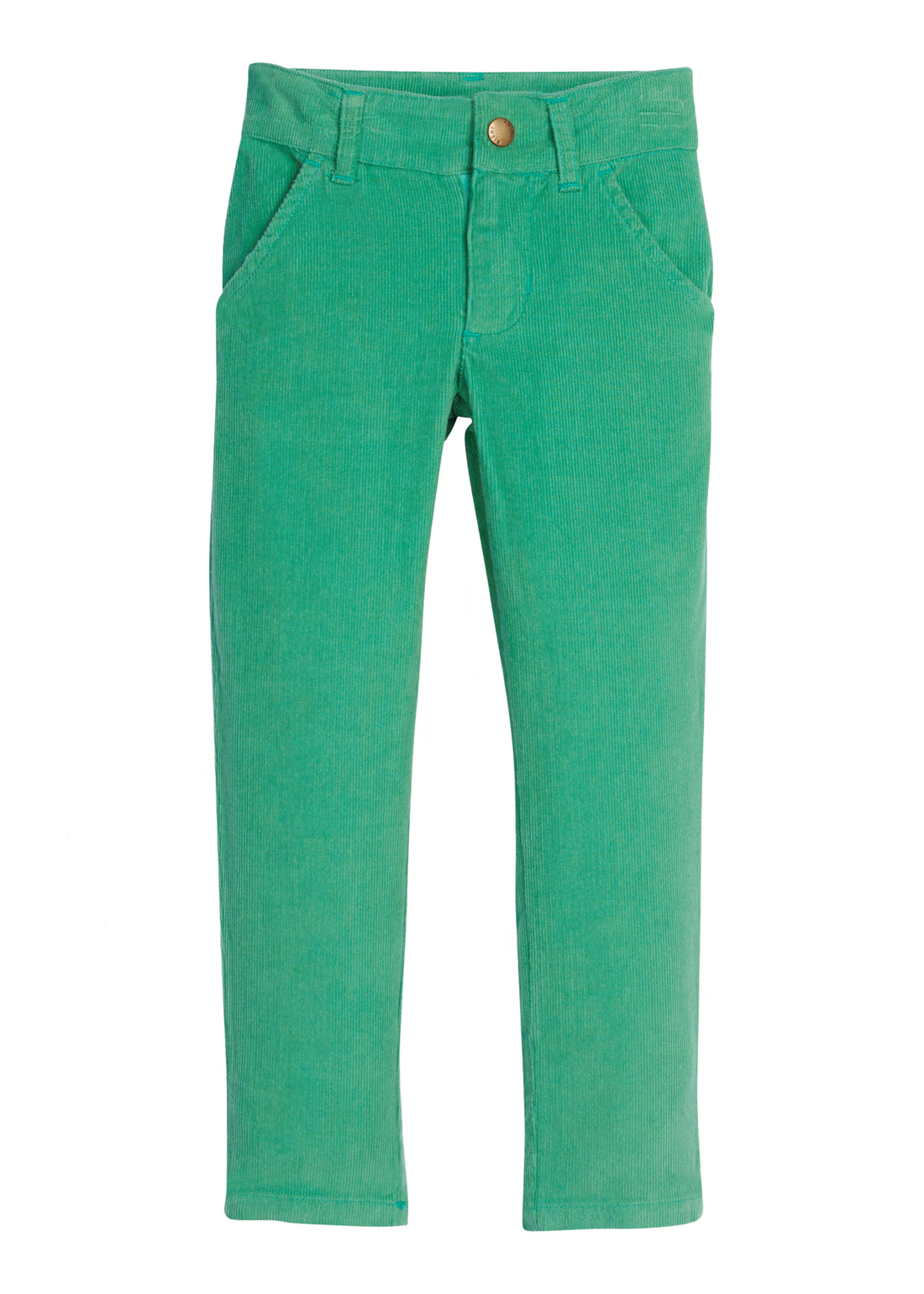 Girls/Tween pants in our Pine Green color. Pants are made of a lightweight corduroy material for a stretchy and comfy fit-BISBY