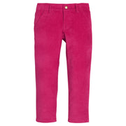 Girls/tween Burgundy velvet pants that feature functional pockets and snap button closure. 