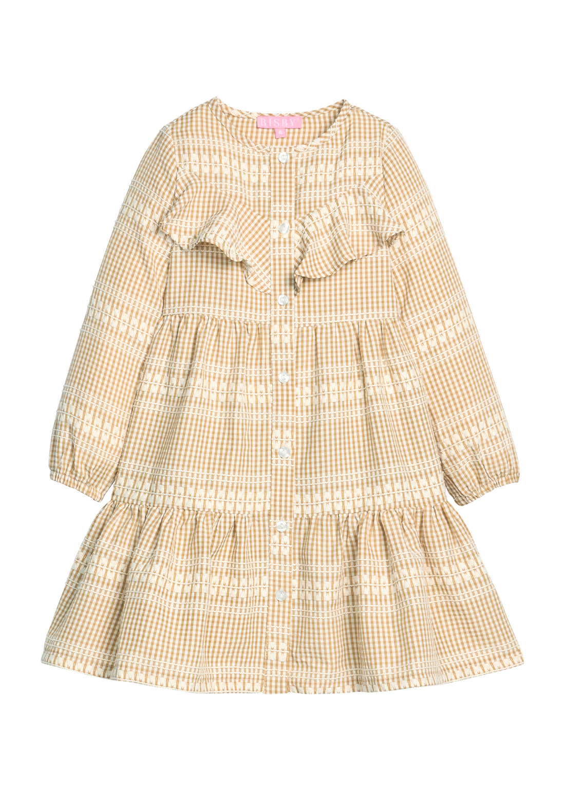 Western Dress - Geneva Gingham Khaki