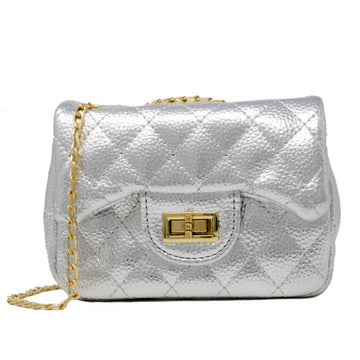 Metallic Classic Mini Purse: Silver