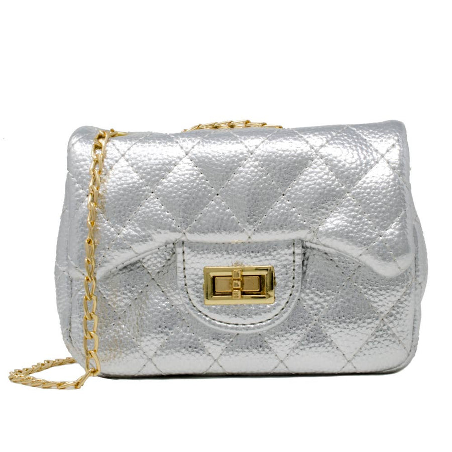 Metallic Classic Mini Purse: Silver