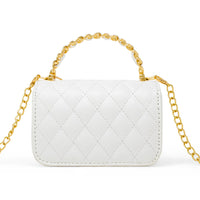 Girl's Classic Link Chain Top Handle Handbag: Red