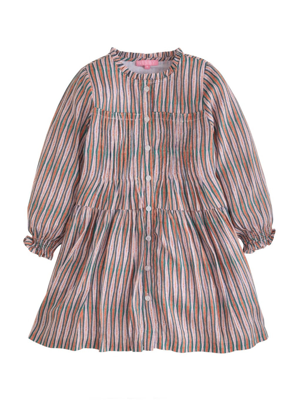 BISBY girls retro stripe dress, girls fall dress, girls stripe dress, BISBY girl