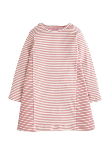 girls pink striped dress with think stripes and thick stripes, girls clothing for tweens