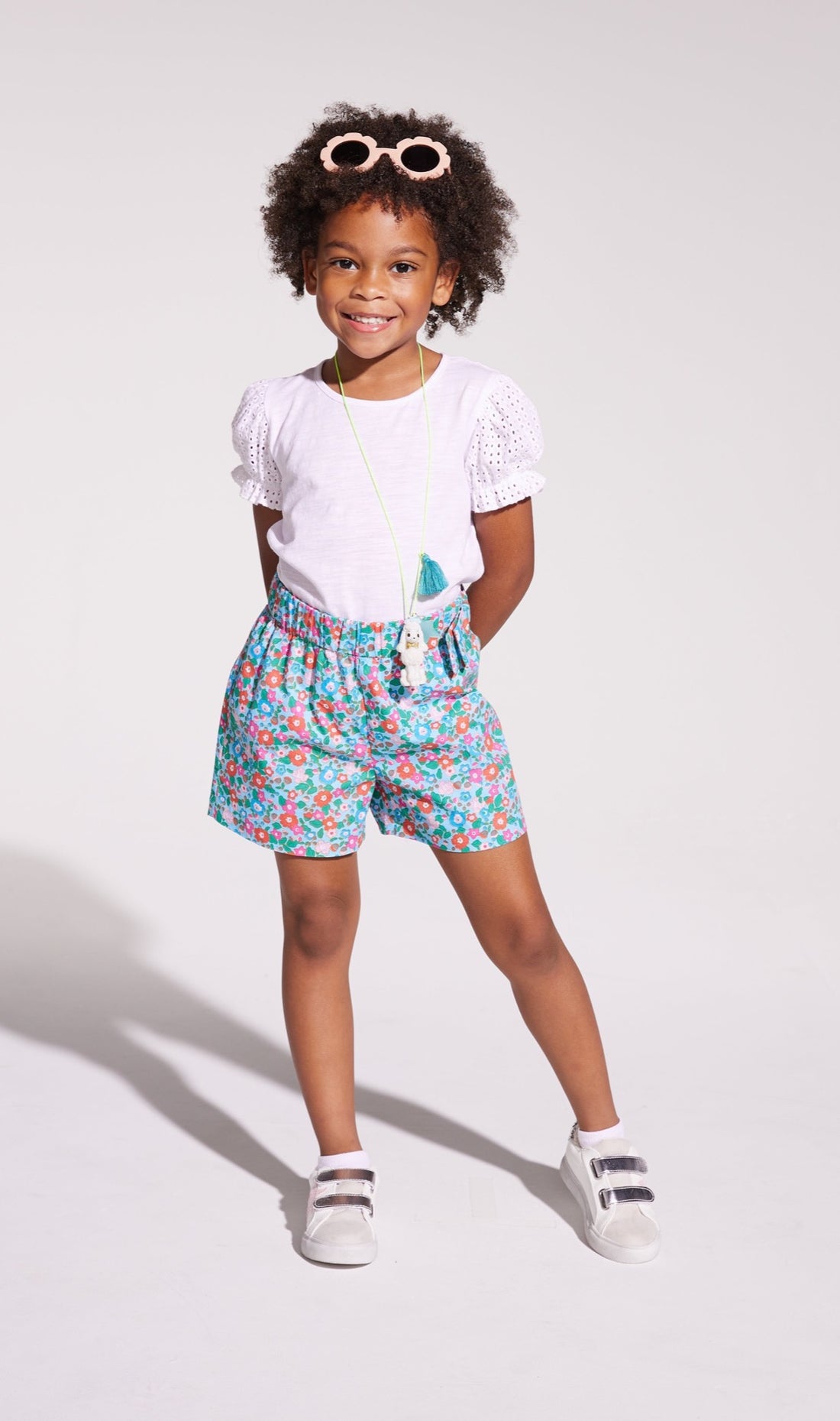 Bow Shorts - Blue Primrose