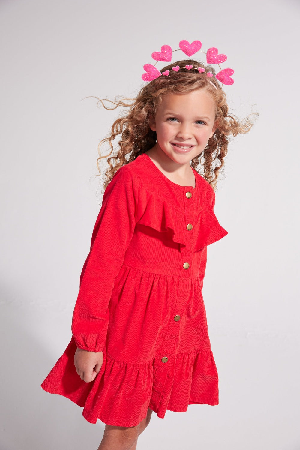 Western Dress Red Corduroy BISBY