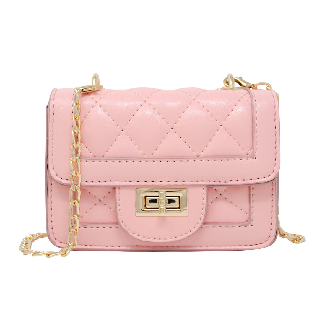 Tiny Classic Quilted Mini Purse: Pink