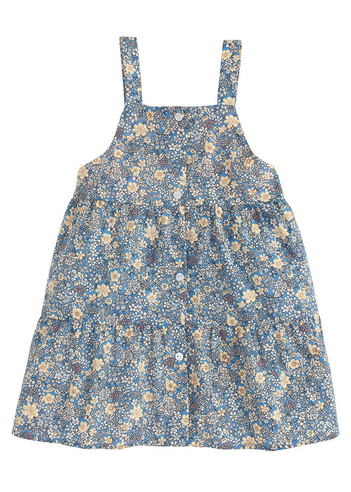 Tiered floral pinafore or jumper for girls and tweens