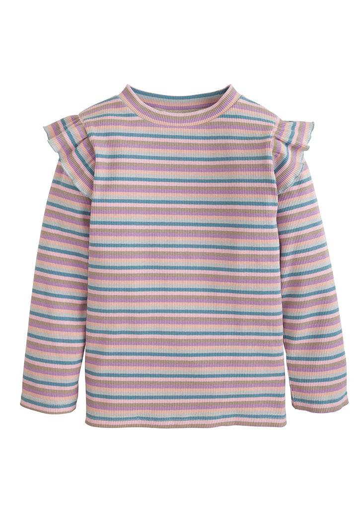 Sadie Top - Lilac Multi Stripe