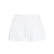 tween girls white shorts with elastic waistband and pockets
