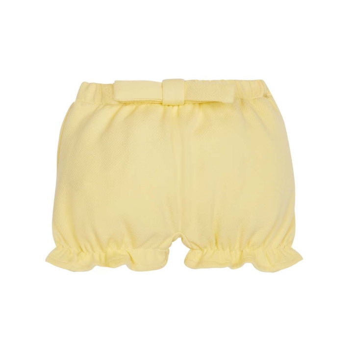 baby girl bloomers in a soft yellow with bow 