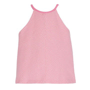 tween girls pink and white striped halter tank