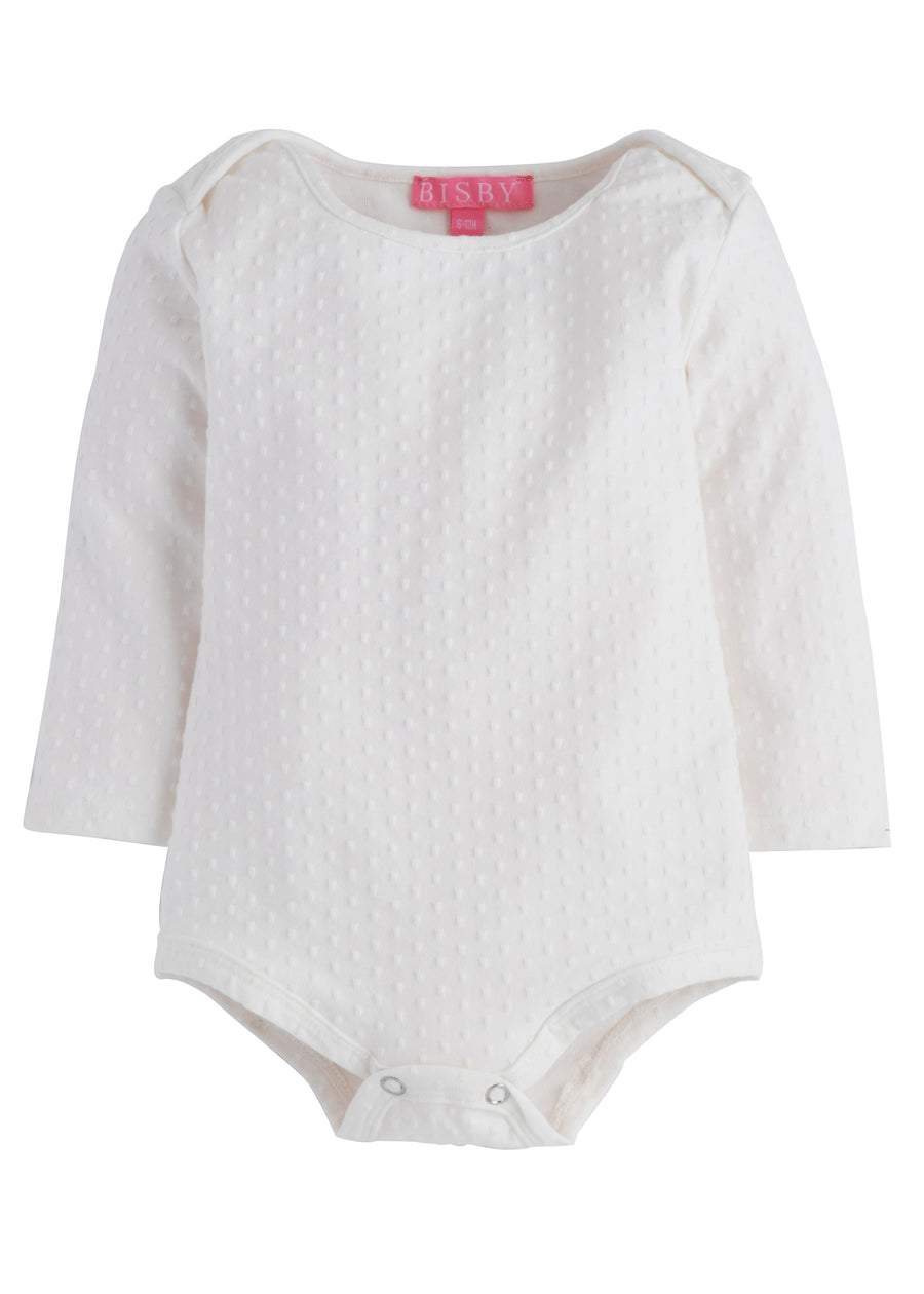 Essential Onesie - Snow Pointelle