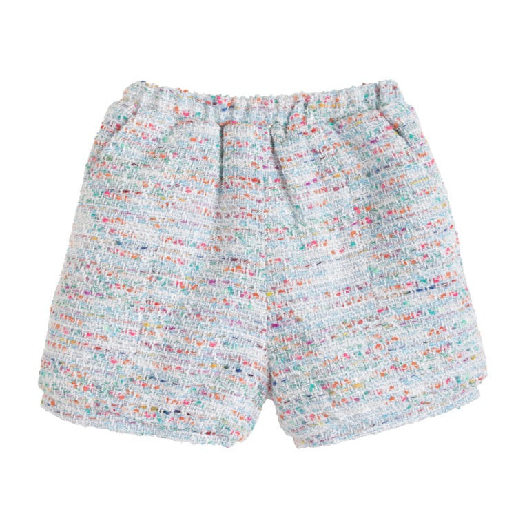 Banded Short - Blue Boucle
