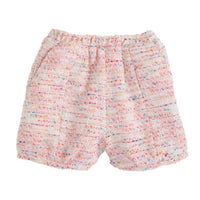 Banded Shorts - Pink Boucle