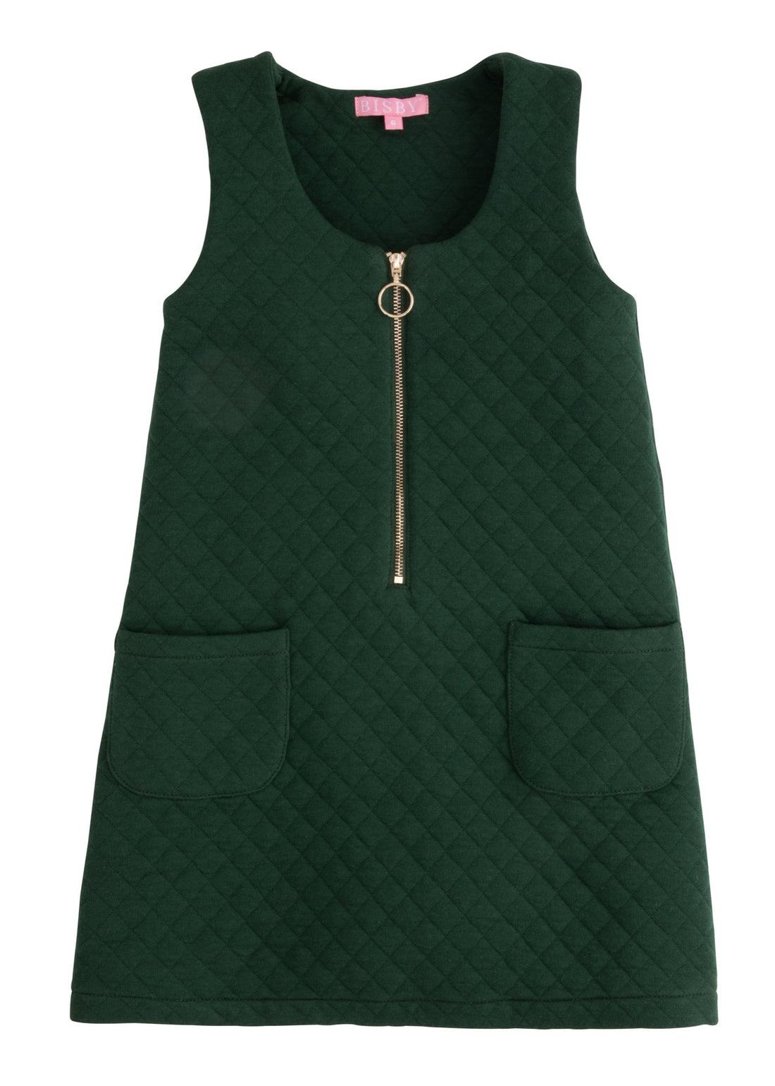 girls tween clothing quilted zip up jumper in emerald green