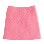 pink quilted pull on cotton mini skirt for tweens 